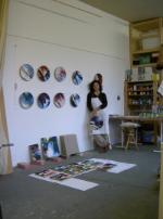 Atelier in Karlsruhe: Marie-Hlne bei de Arbeit