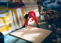 Atelier in Karlsruhe: Vorbereitung eines Bildes